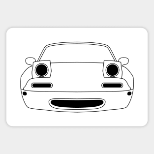 Mazda MX5 Black Outline Magnet